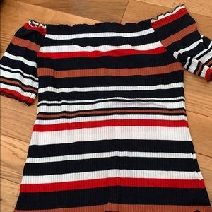 off the shoulder shirt